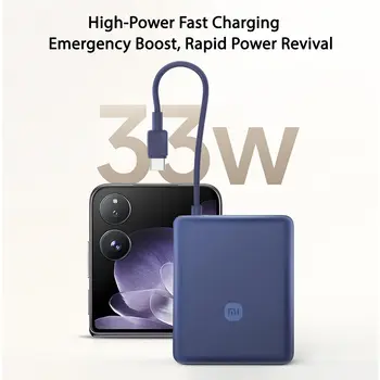 Powerbanka XIAOMI 10 000 mAh 33 W s vestavěným kabelem USB-C – 2cestné rychlé nabíjení, přenosná powerbanka pro iPhone 16 Pro 15 14 17 10 nejlepší prodej Powerbanka Miniso 10000 mAh - №3