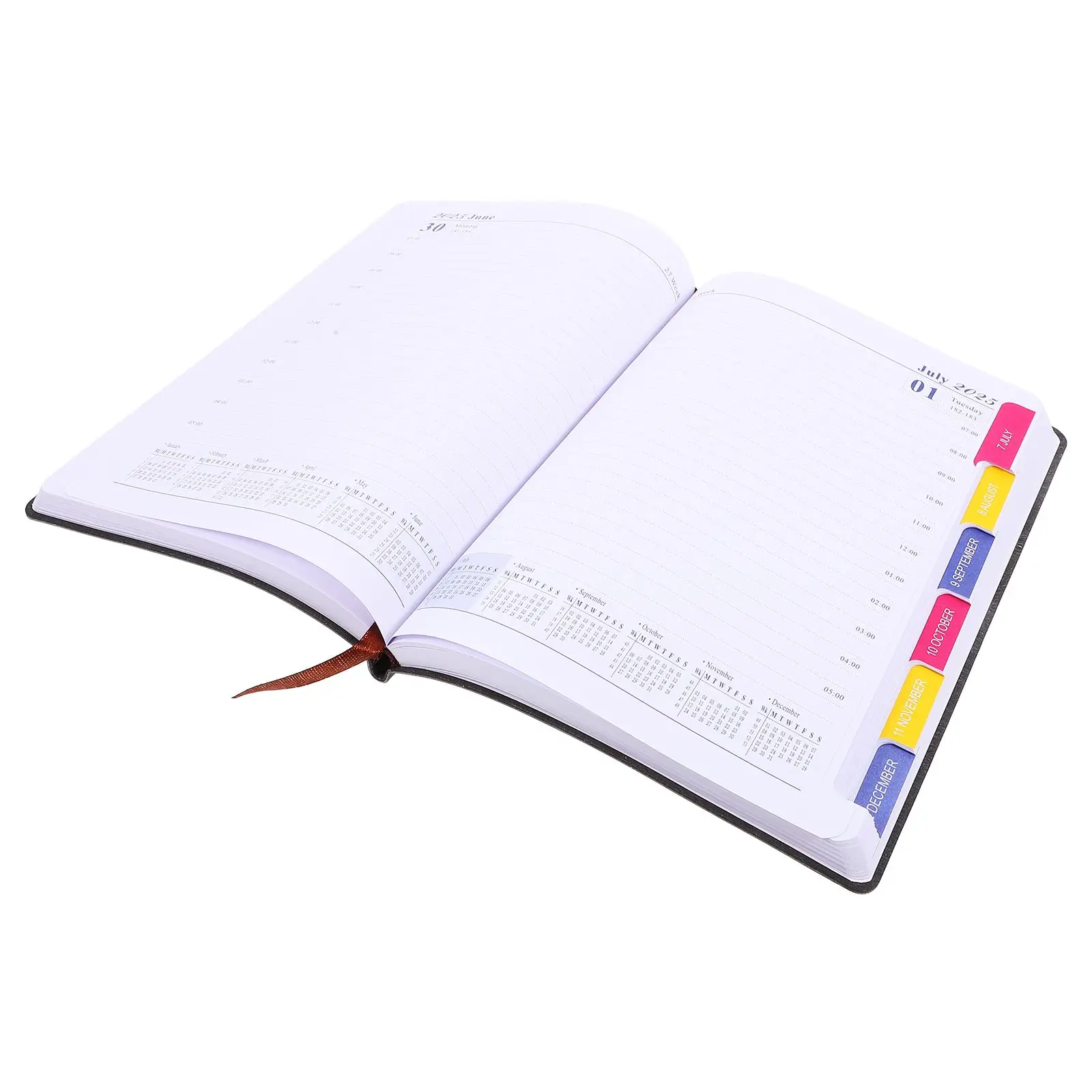 

2025 Yearly Planner A5 Size English Calendar Soft Cover Daily Agenda Notebook Student Teacher Use Portable ganizer Time