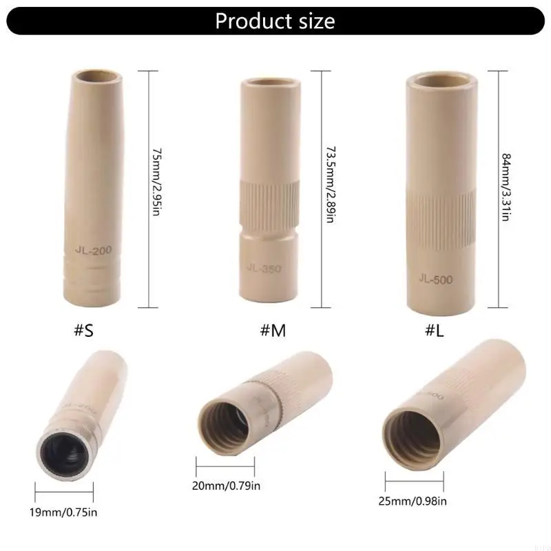 

E1PD Welding Coating Protector Nozzle Front Welding Machine Accessory Contact Tip Protective Mouth Protections Sleeve