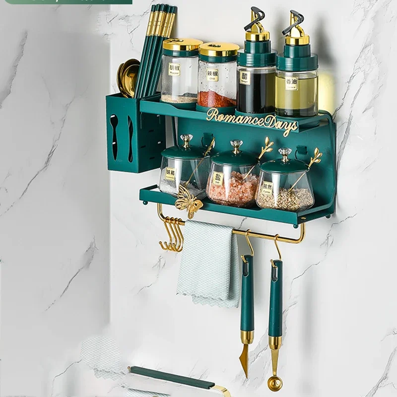 Garrafas recipiente de açúcar tempero frascos de vidro organizador rack de especiarias cozinha garrafas de óleo tempero recipiente conjunto