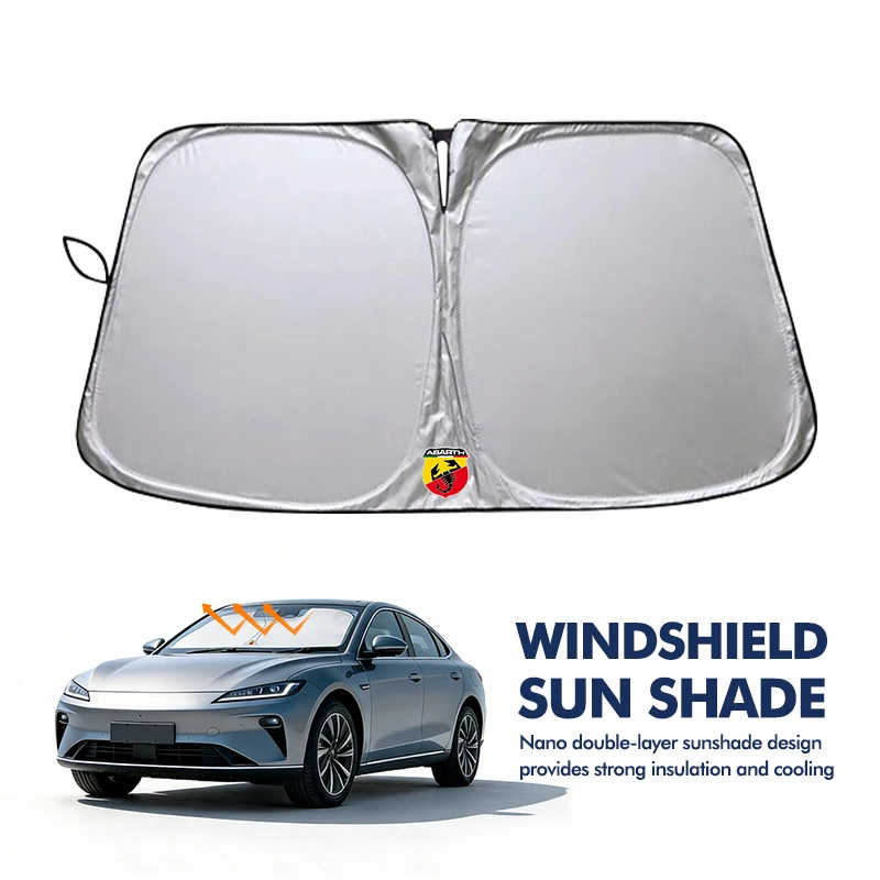 Car Windshield Parasol Sun Shade Protector Front Glass Cover For Abarth 124 GT 500X 500 595 695 Panda