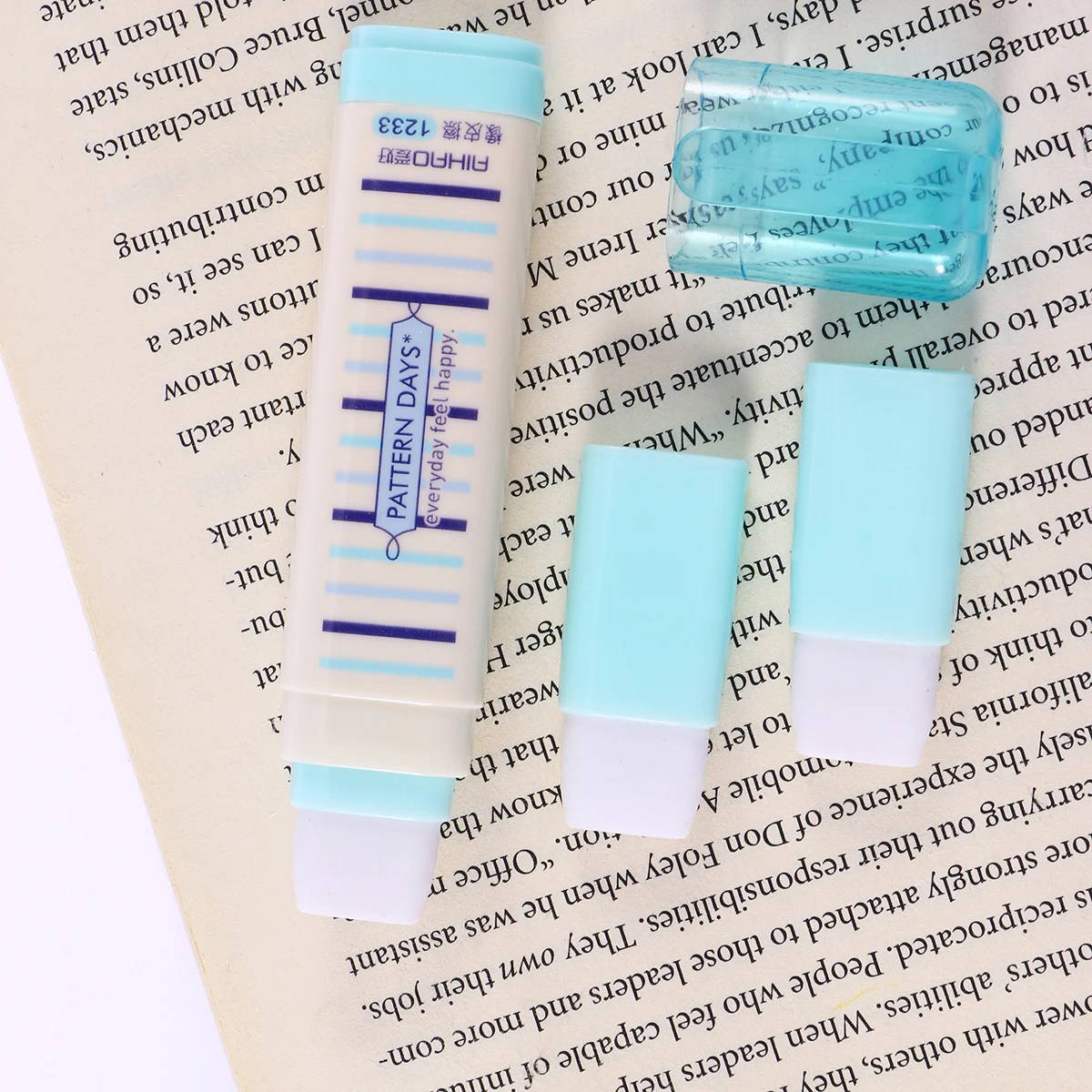 4Pcs Three Layer Pencil Erasers Non-Toxic Recyclable Creative Puzzle Erasers for Three Layer Eraser Pencil Eraser Stick