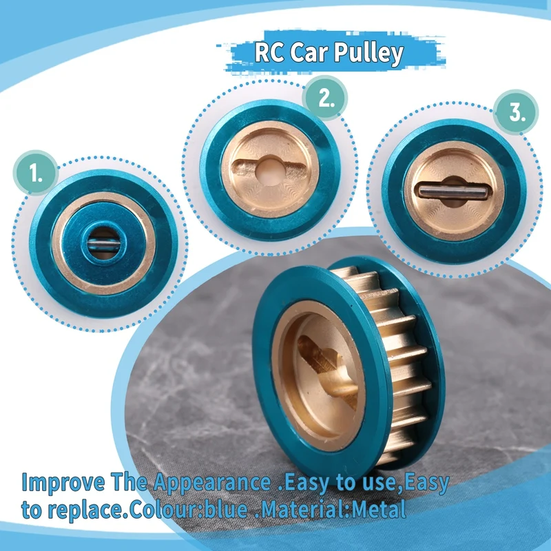 Metal Pulley 18T 300054450 For Tamiya XV-01 XV01 TA06 1/10 RC Car Upgrades Parts Accessories