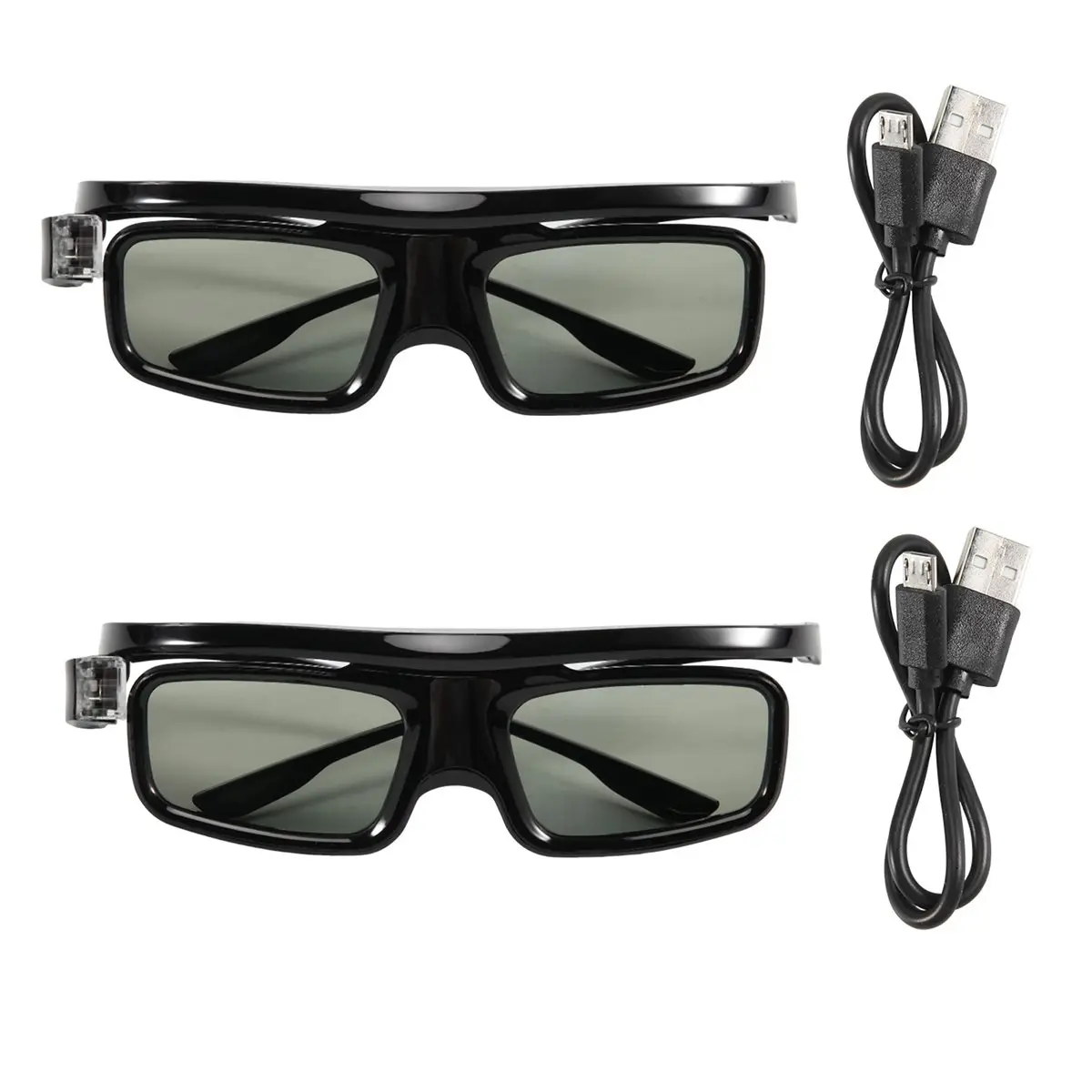 AA908^&*2Pcs Dlp-Link Active Shutter 3D Glass Gl1800 Rechargeable Eyewear for 3D Projector R20 R19 R15 P12 R9 R7