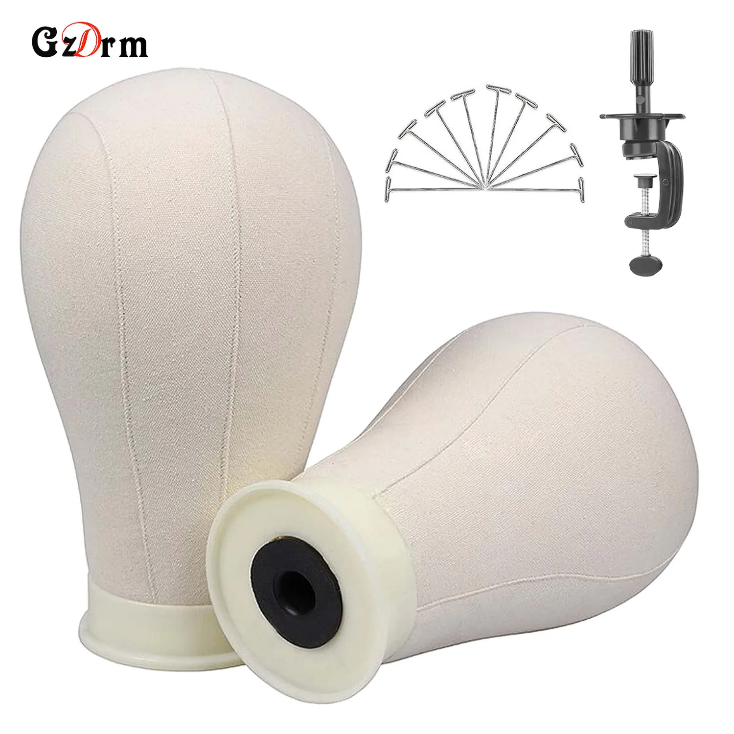 

Canvas Block Head Display Styling Training Mannequin HeadMannequin Manikin Head WigTripod Stand Free Get T Pins Wig Install Kit