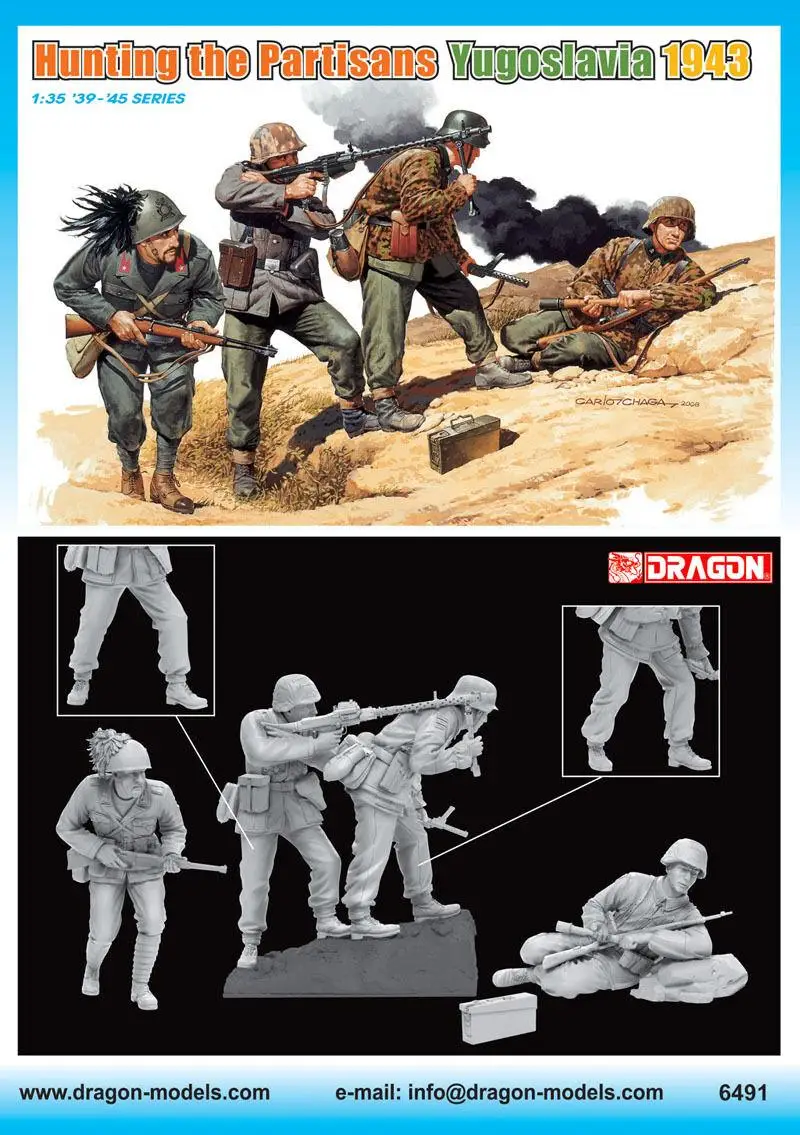 Dragon 6491 1/35 Hunting The Partisans (Yugoslavia 1943) Model Kit