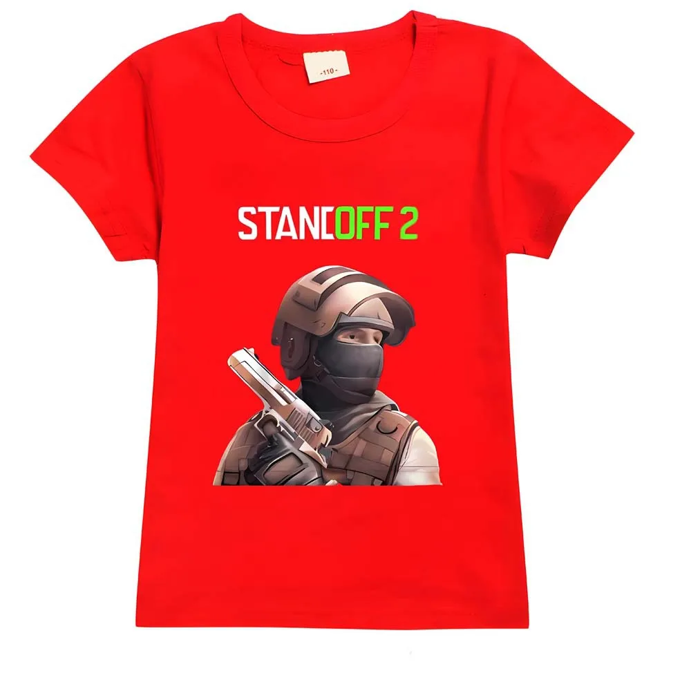 Kids Assault Game Standoff 2 Tshirt Children Stand Off Clothes Teenager Boys O-neck T-shirts Baby Girls Short Sleeve Tops