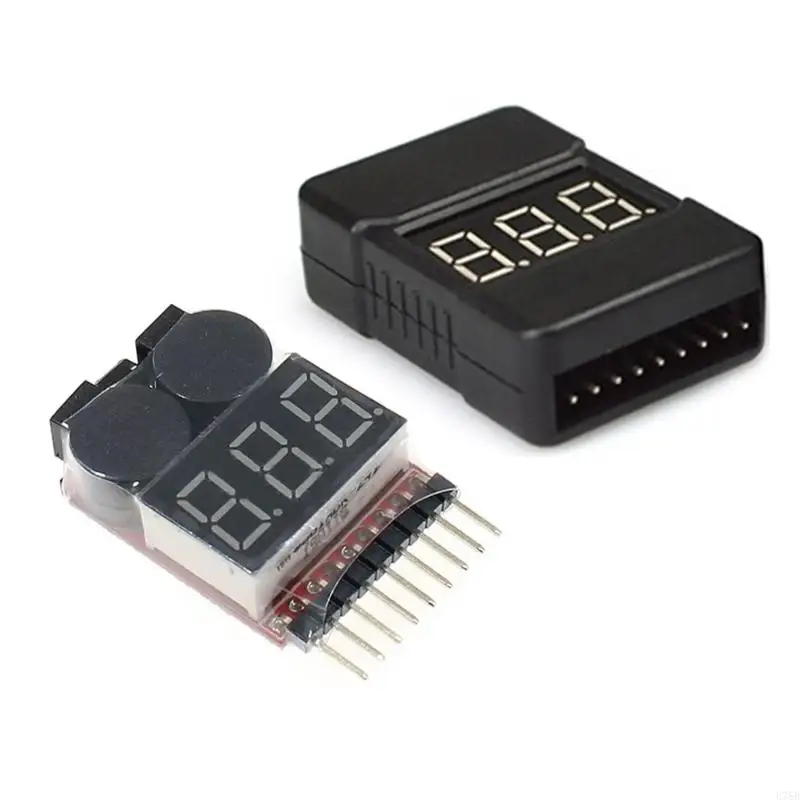 U75B BX100 Liion Battery Tester 1-8S Low Voltages Buzzers Alarm Sound Warning Checkers