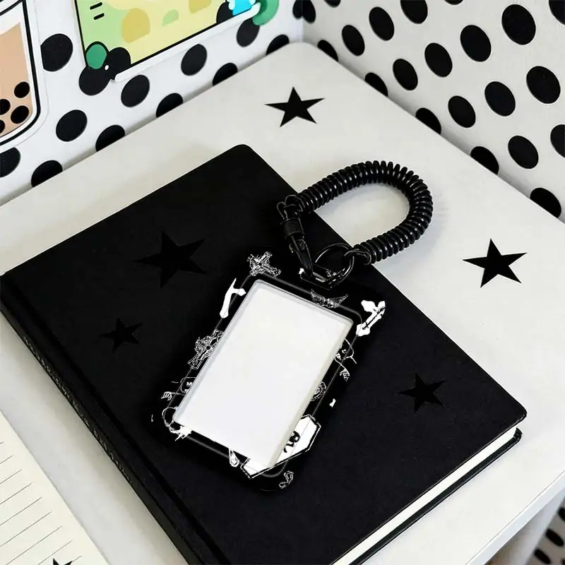 Card Sleeve for Kpop Photocard Holder Stretchable Spring Cord Photo Protector Student Bus/Meal Card Protection Case