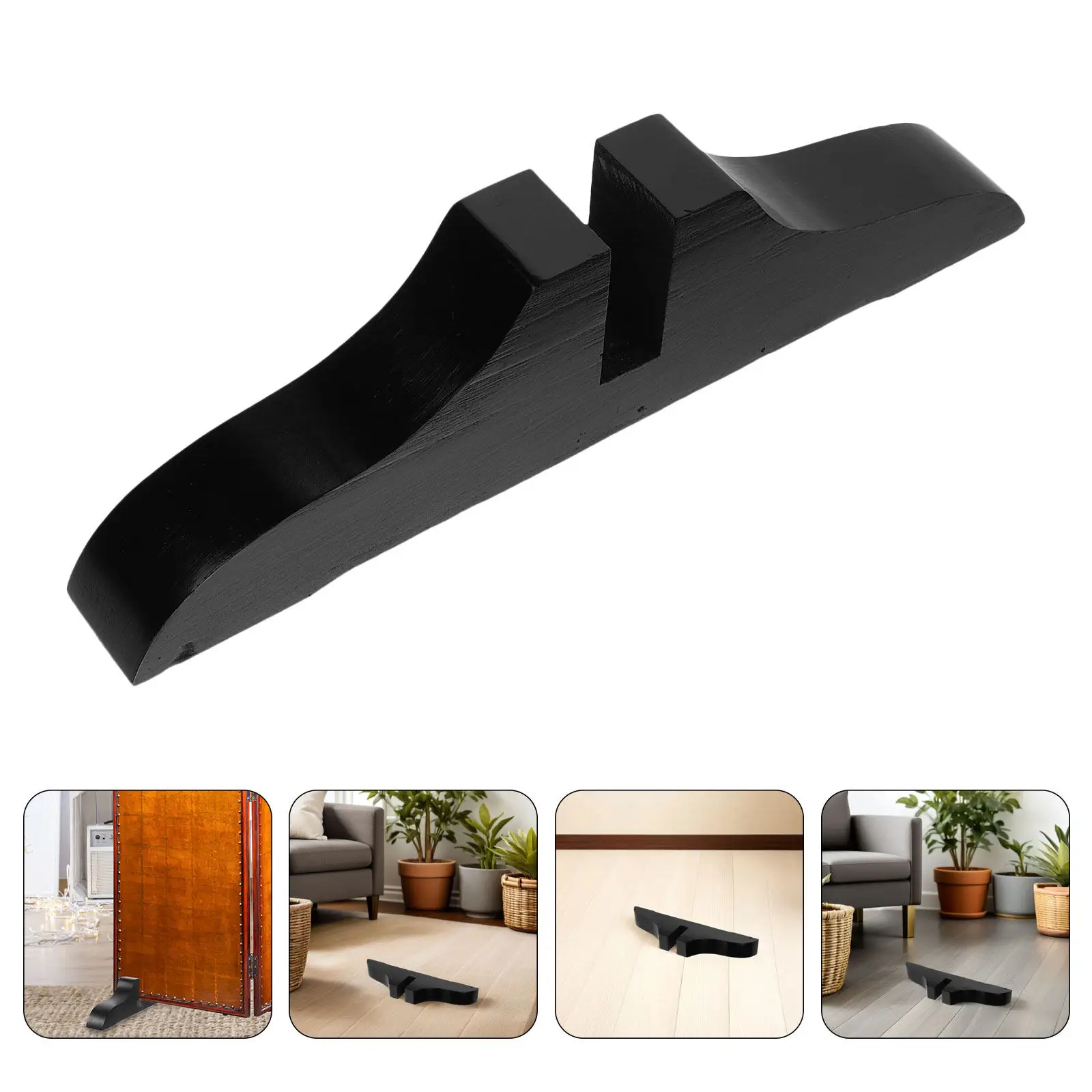 5Pcs Wood Screen Partition Feet Room Divider Stand Base Stable Folding Privacy Screen Holder Office Panel Support