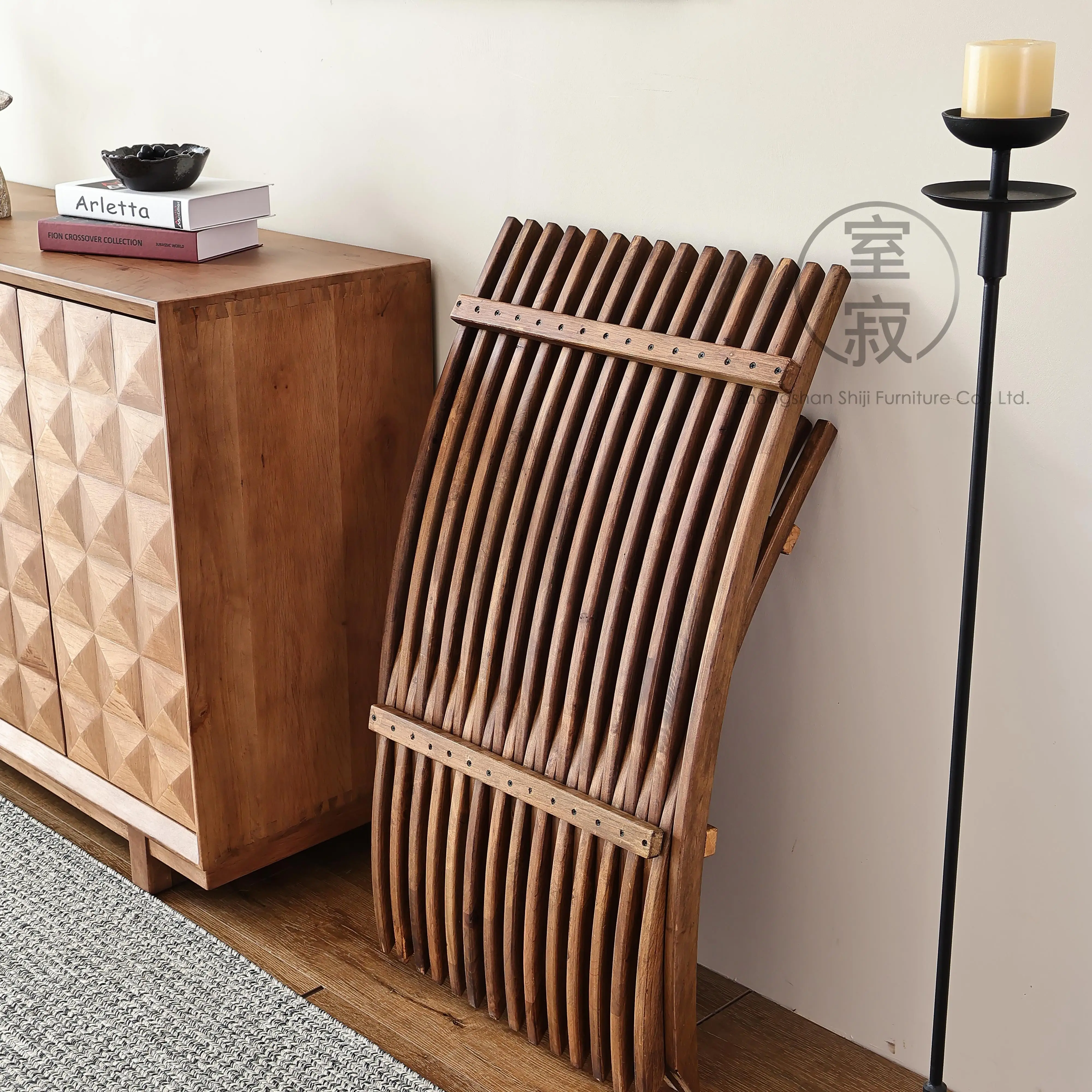 &* Modern Wabi-Sabi Ergonomic Wooden Lounge Chair For Home Office Apartment Balcony Living Room Bedroom Relaxation