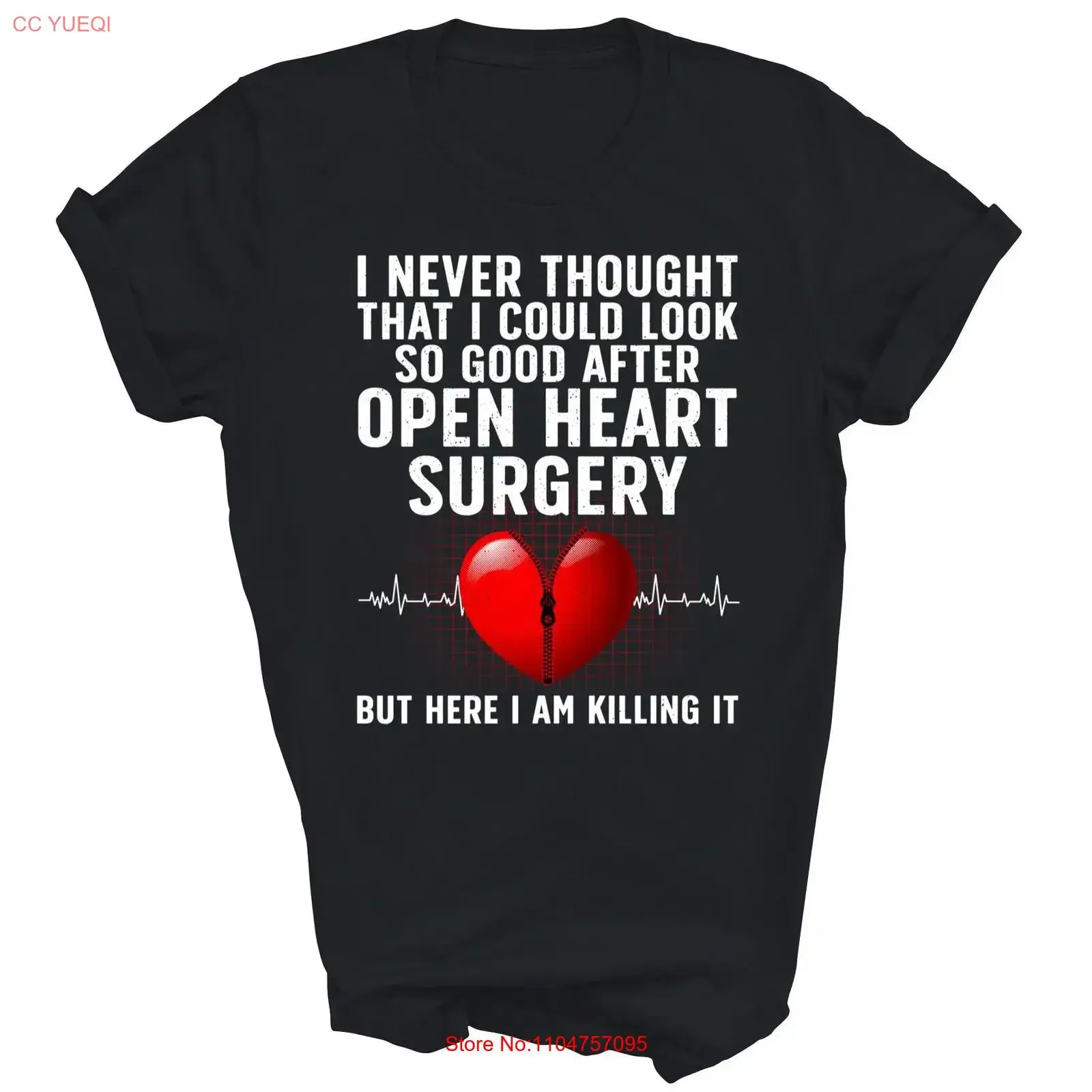 Open Heart Surgery Patient Operation T Shirt  vintage Washed Stretched streetwear Versatile Slightly Casual Stylish
