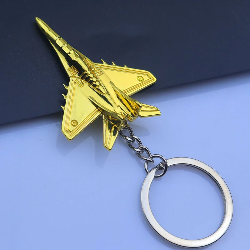 Men Metal Fighter Keychain Gadgets For Man Battleplane Key Chain On Bag Car Trinket Jewelry Boyfriend Gifts Souvenirs 1Pc