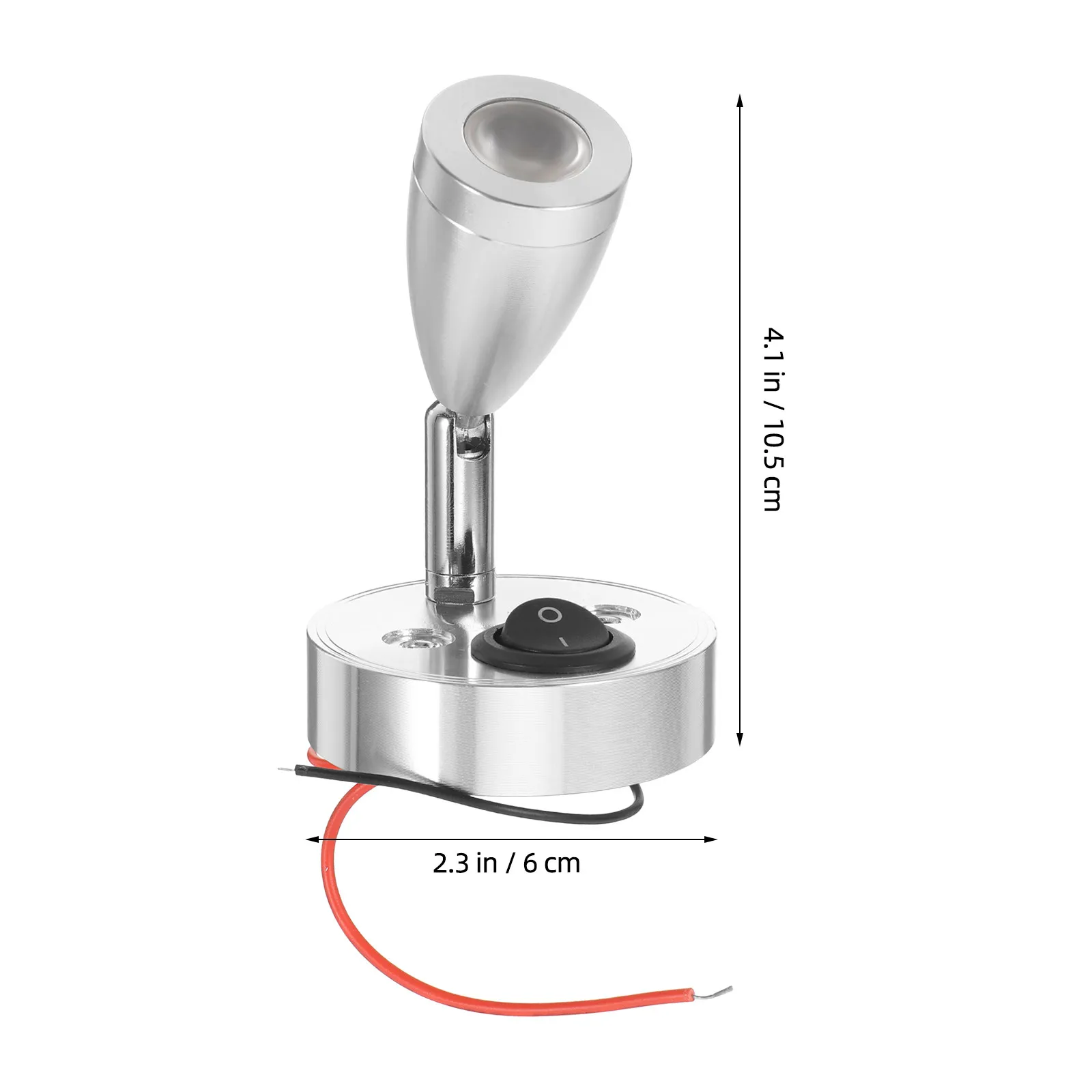 LED Reading Lamp for Rv Aluminum Body Adjustable 180 Degree Soft Eye Protection Light for Bed Book Study Night Light