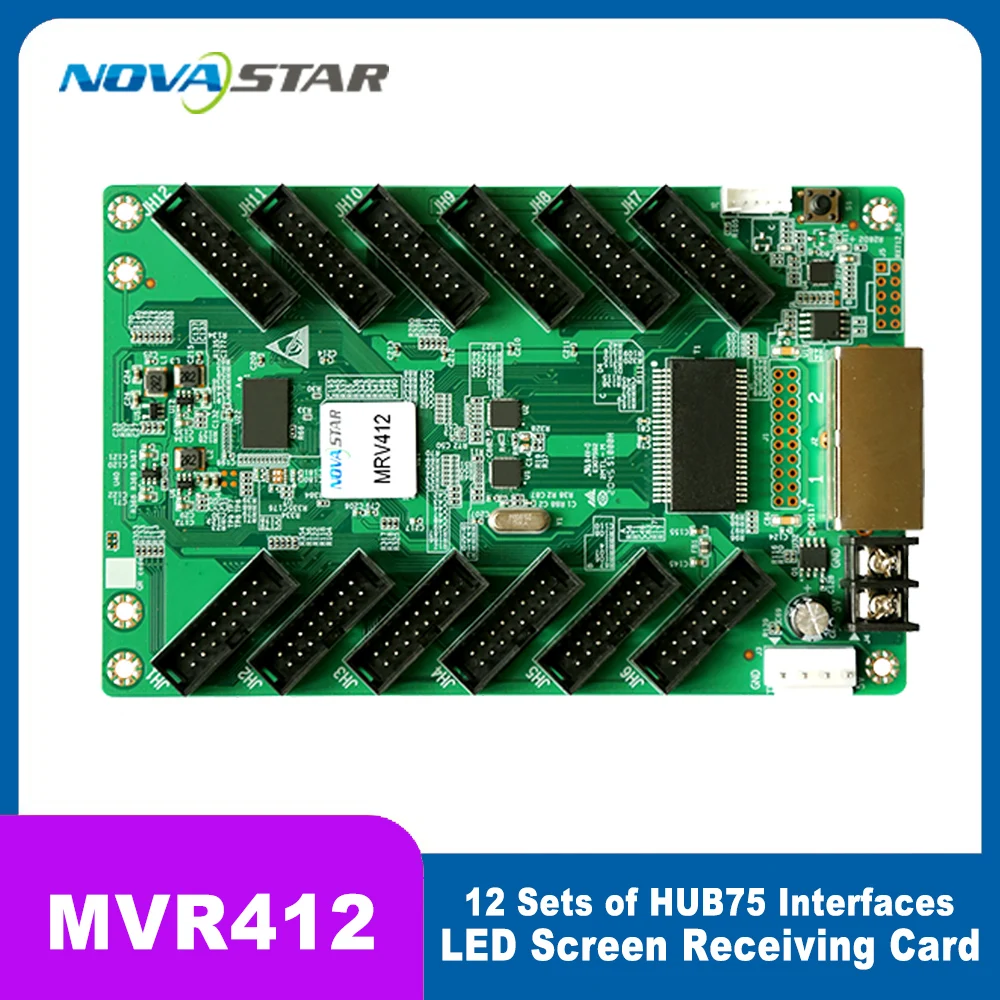 

Novastar MRV412 Receiver Card HUB75 Full Color LED Panel LED Video Wall RBG Pixel LED Digital Signage LED Display Control Card