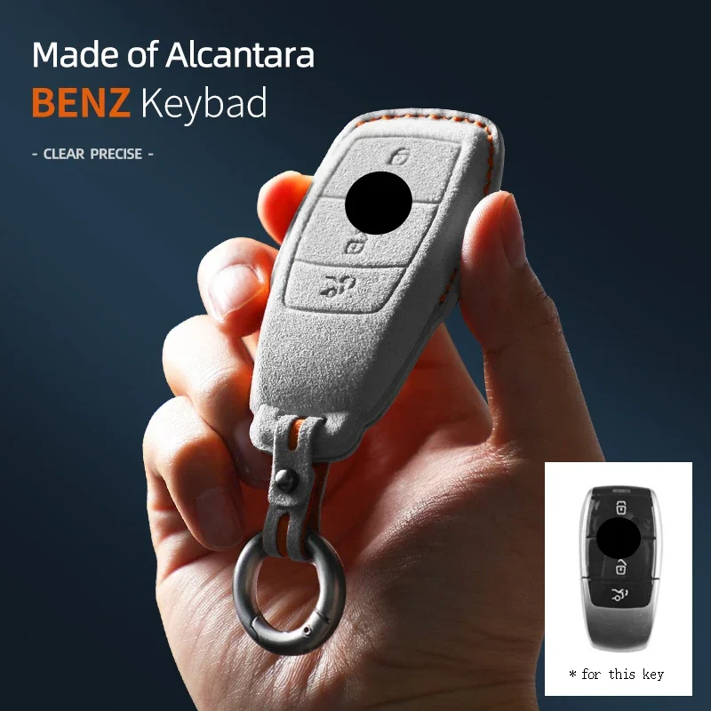 

Alcantara Car Key Case Cover For Mercedes Benz W176 W177 W205 W206 W212 W213 W222 W223 W167 W463 X166 A C E S G CLS GLC SL Class