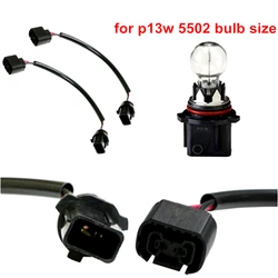 FSYLX 2PCS HID Xenon Car Accessories P13W 5502 P13W P13W Connector Conversion Harness DRL Headlights Fog Lights