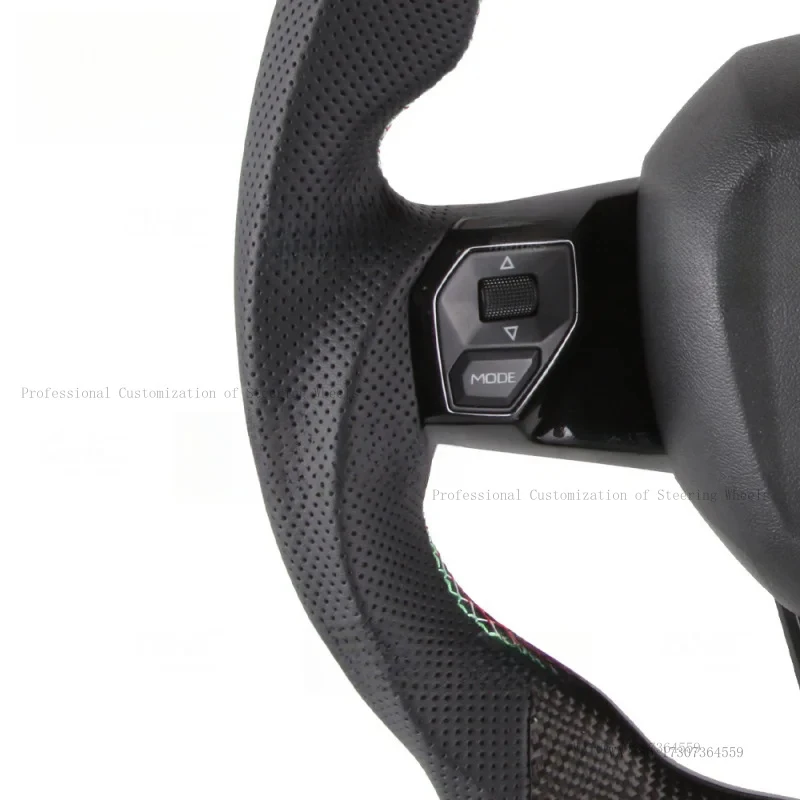 Hot Suitable for Lamborghini perforated leather car wheel modification and upgrade to carbon fiber sports racing steering w