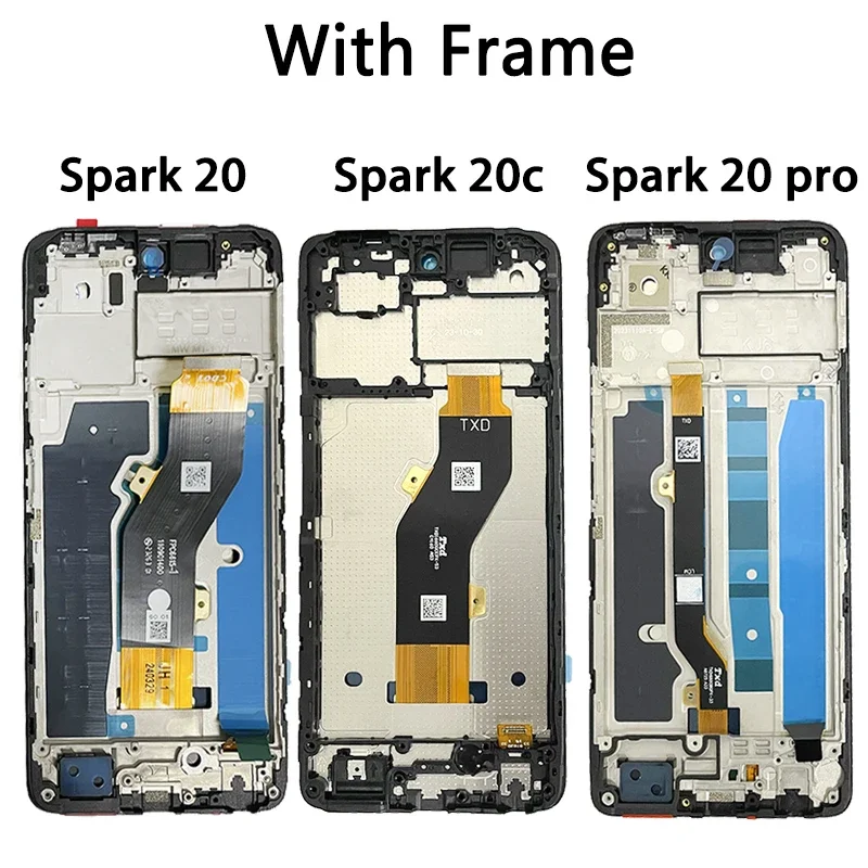 100% Tested For Infinix Tecno Spark 20 Pro KJ6 LCD Display Spark 20C BG7 LCD Screen Touch Panel Digitizer For Tecno Spark 20 KJ5