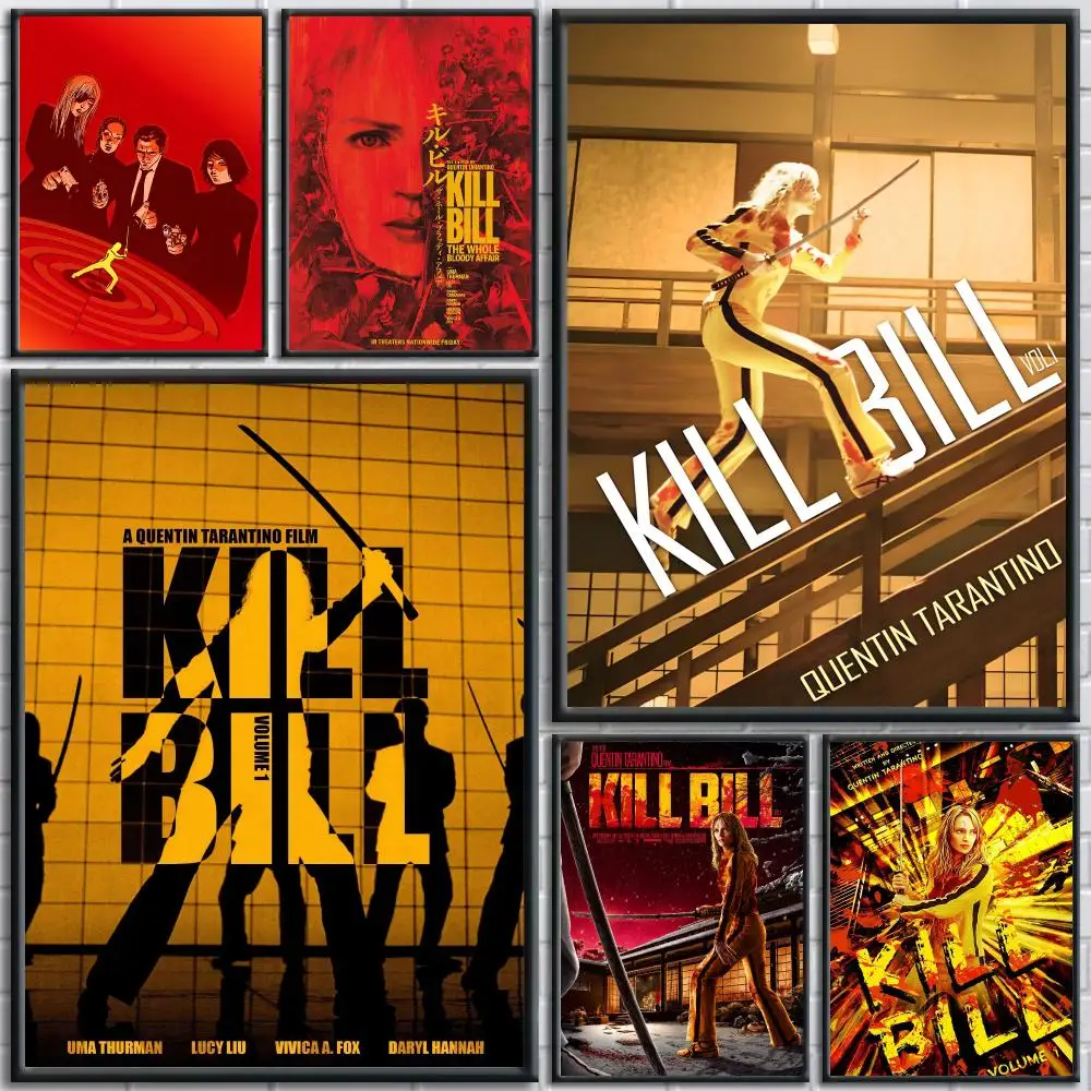Kill Bill Classic Movie Poster Painting Prints Wall Art Picture Film Room Home Bar Cafe Decor Home  Mural