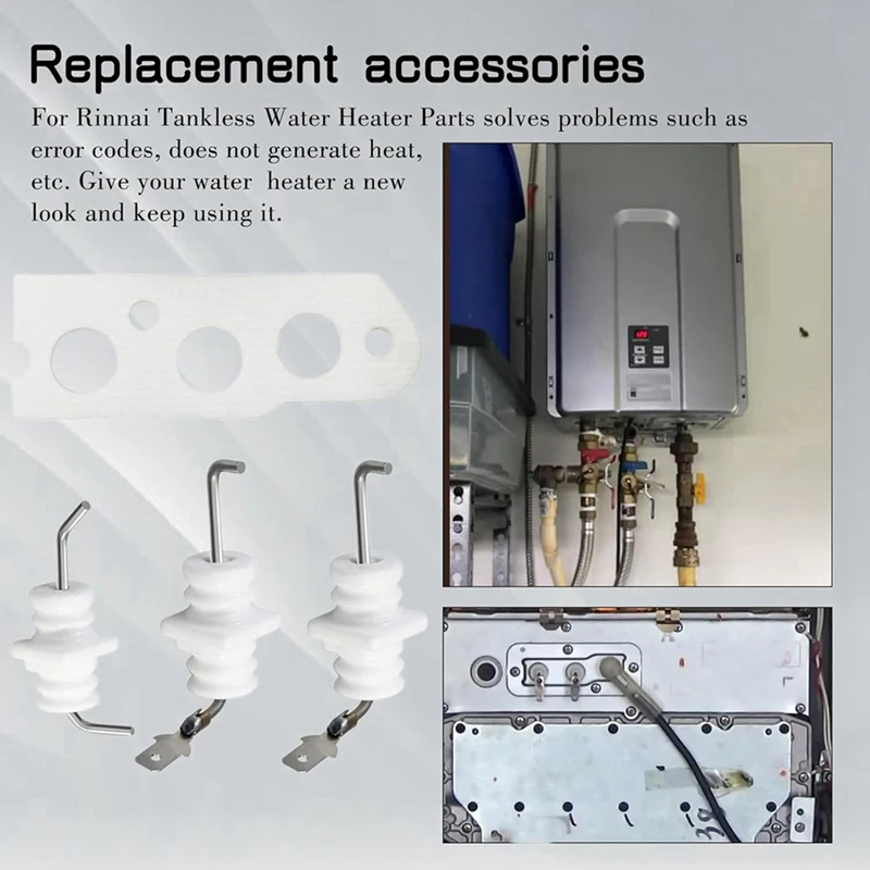 A98E-Flame Rod Electrode Kit 104000192-K,Parts For Rinnai R75, R94 RC80 RC98 Tankless Water Heaters,Water Heater Ignition Kit