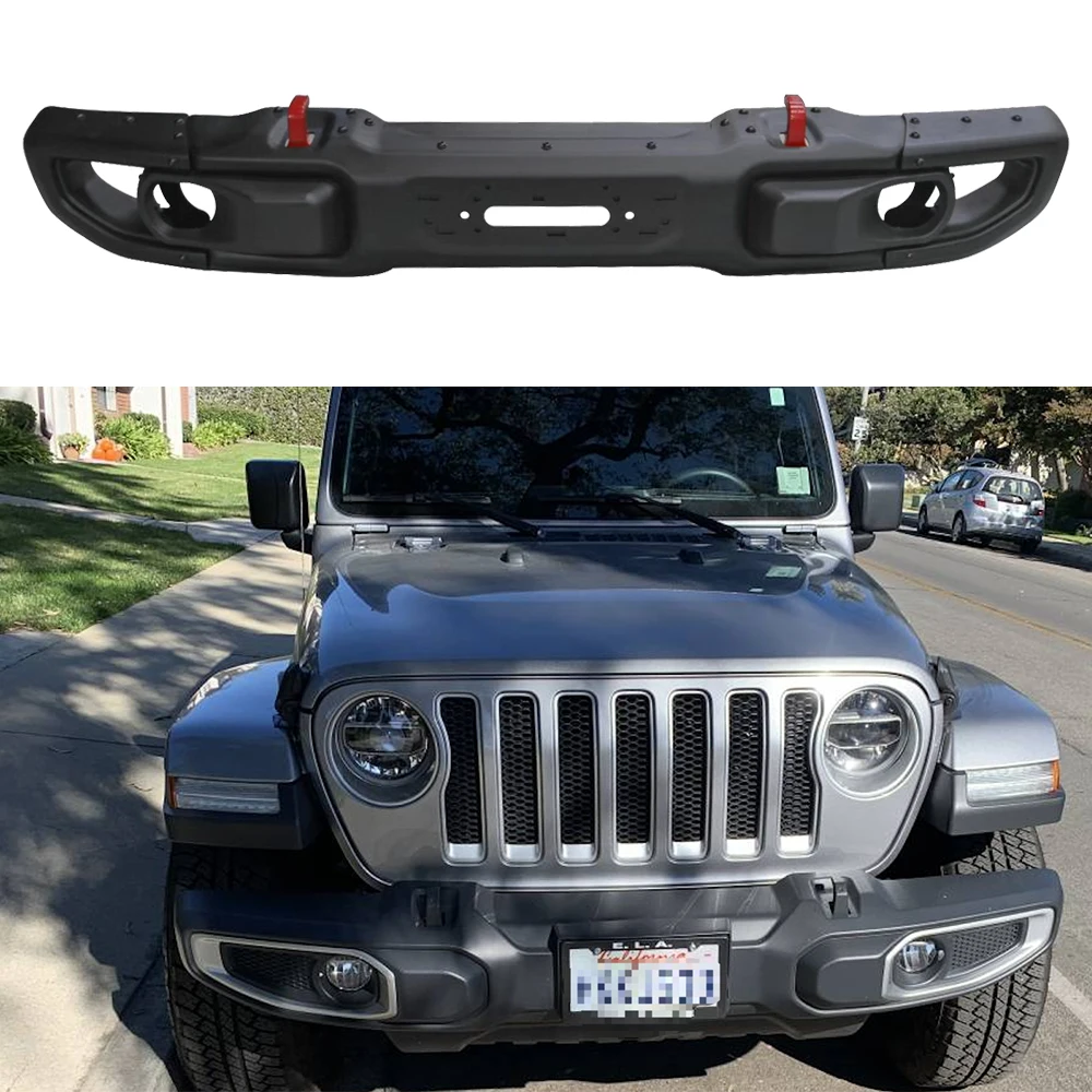 Stainless Steel 10th Anniversary Front Bumper With Radar Hole For Jeep For Wrangler JL 2018+ JL1049