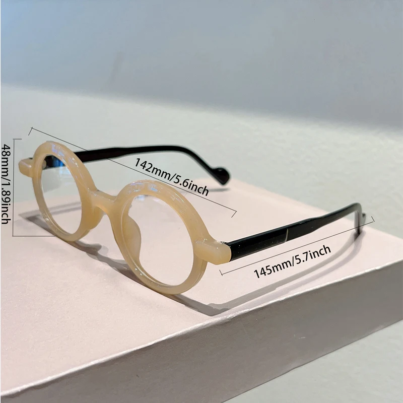 KAMMPT خمر نظارات دائرية الرجال 2025 موضة جديدة الضوء الأزرق حجب الإطارات البصرية النساء العصرية العلامة التجارية تصميم ديكور النظارات #6