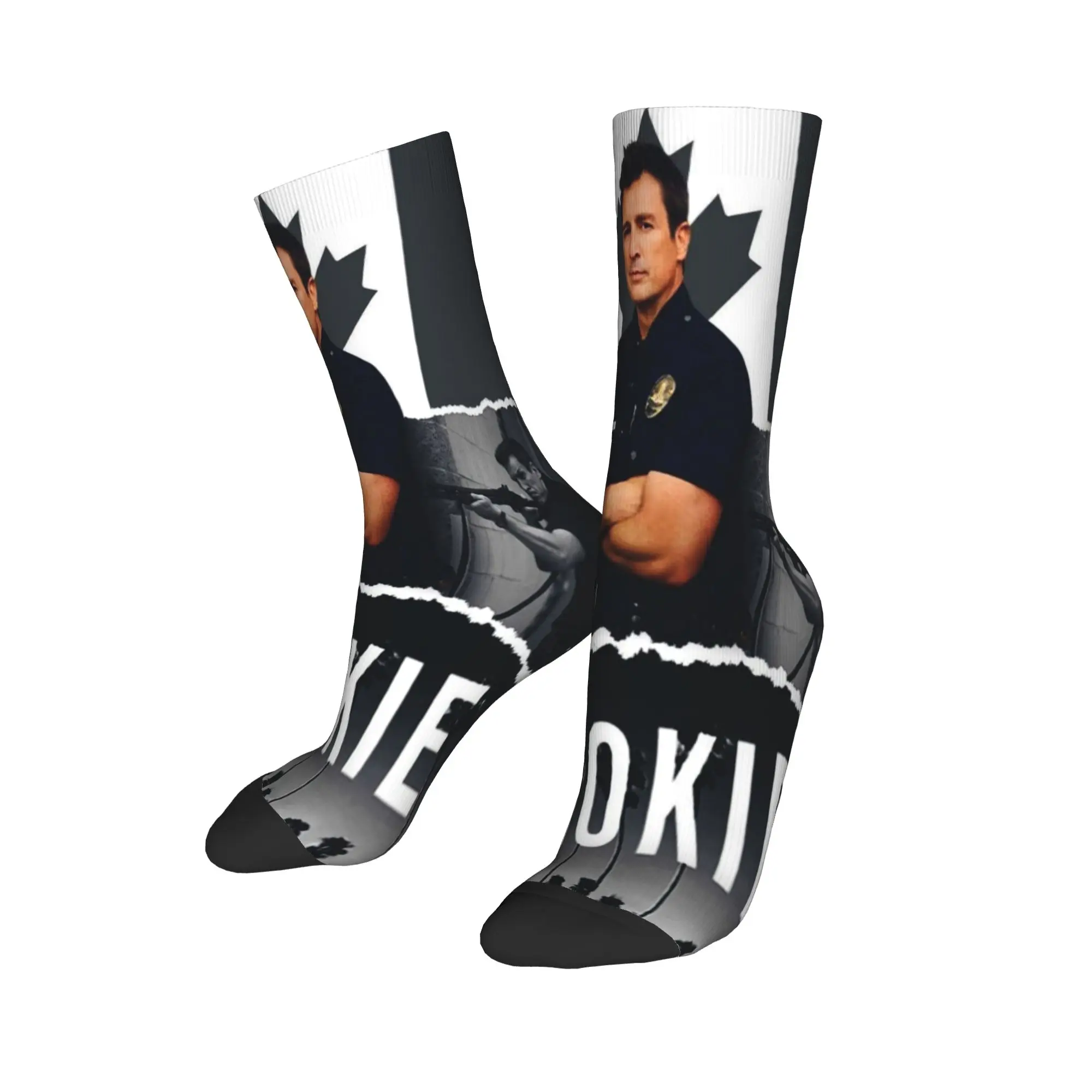 The Rookie Tv Show Socks جوارب الخريف الترفيه الرجال تنفس الجوارب تصميم الرياضة في الهواء الطلق جوارب غير قابلة للانزلاق