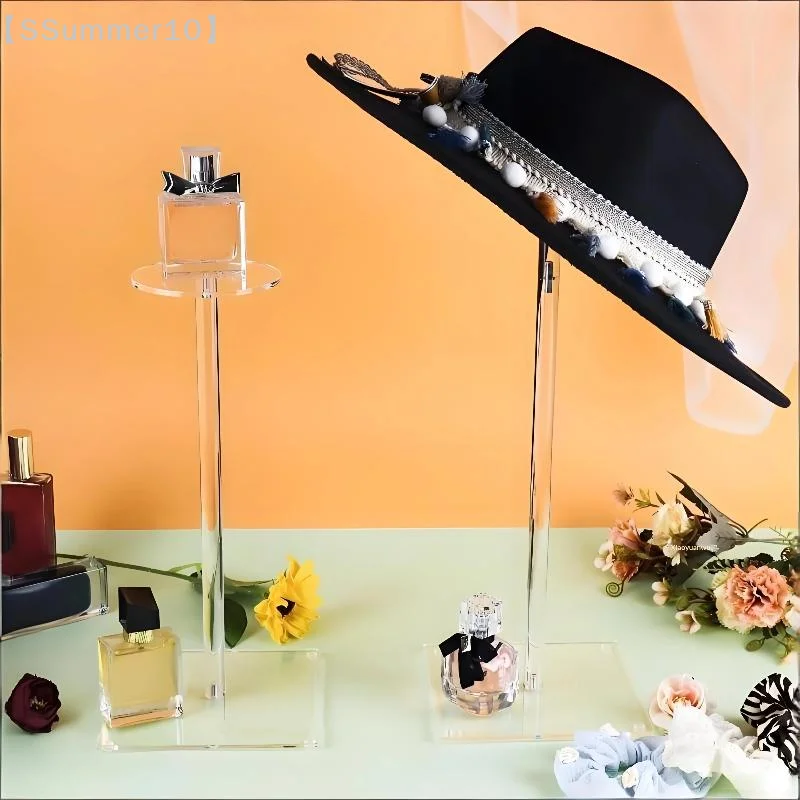 SSummer10xxxCap Display Stand Acrylic Transparent Wig Display Rack Hat Riser Bracket For Watch Display Hat Jewelry ShopSS