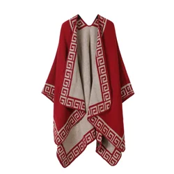 TZTOOZ Women's Lace Shawl Scarf Travel Warm Cloak Imitation Cashmere Warm Shawl Autumn and Winter European and American Fashion