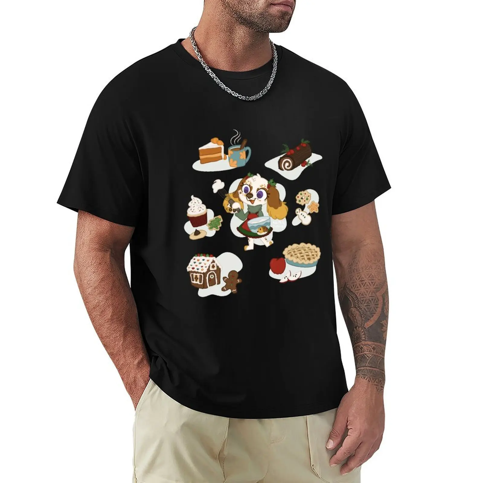 Buttercup Holiday Treats T-Shirt Casual Trendy Short Sleeve T-Shirt