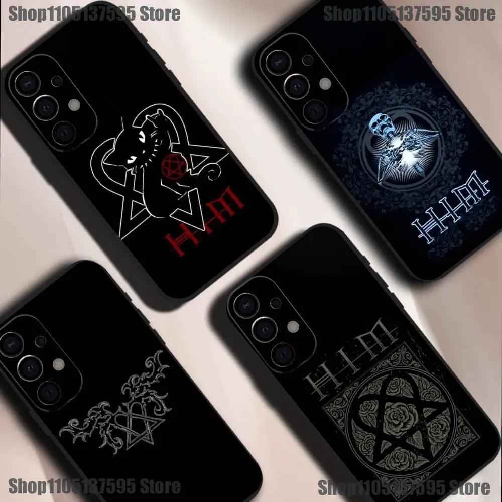 

Him Ornate Heartagram Phone Case For Samsung S25,S24,S21,S22,S23,S30,Ultra,S20,Plus,Fe,Lite,5G Black Cover