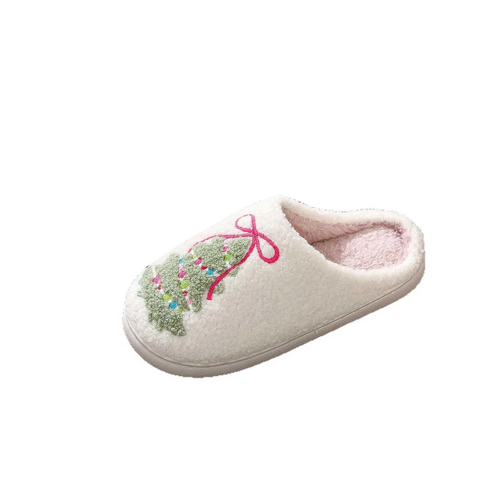 Pantofole natalizie in cotone da uomo e da donna per il calore della casa e pantofole di lana per interni