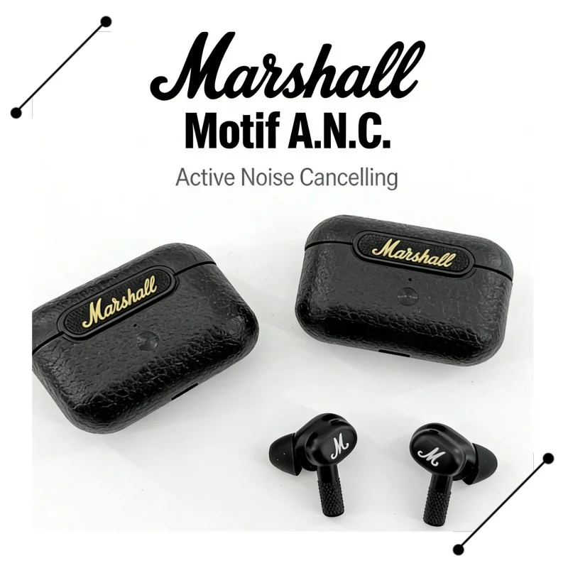 Nouveaux écouteurs sans fil Bluetooth MARSHALL MOTIF ANC avec réduction active du bruit.