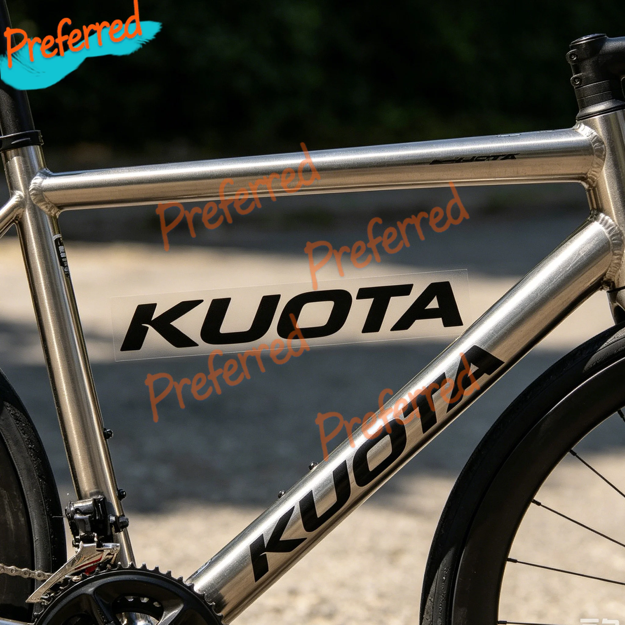 2x Adesivos de Vinil JDM Kuota Novos para Bicicletas, Etiquetas Recortadas Personalizáveis em Qualquer Tamanho - Sem Fundo