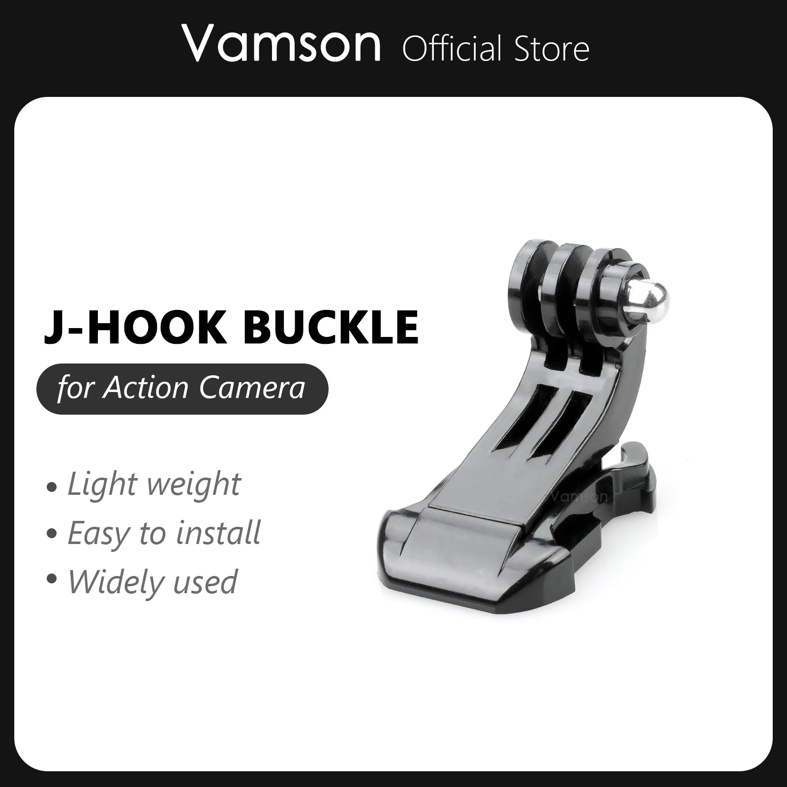 Vamosn for GoPro Accessories J-Hook Buckle Tripod Mount For GoPro Hero 12 11 10 9 8 7 6 5 for Insta360 for DJI  SJ400 for Yi