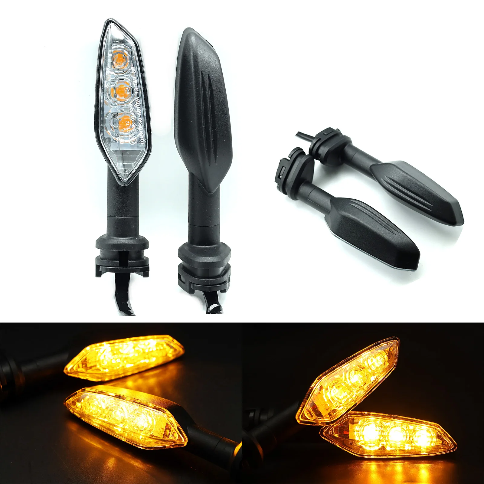 Luz LED de intermitente para motocicleta, luz indicadora para Yamaha YZF-R1 R6 R7 R25 R15 MT-10 MT-07, indicador trasero para motocicleta