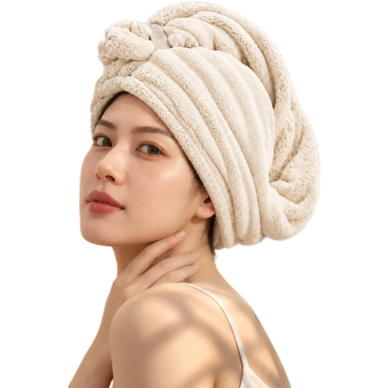 Ultra Soft Microfiber Hair Towel Wrap Quick Drying Absorbent Turban for Women Curly Long Wet Anti Frizz Bathroom Spa Travel Use