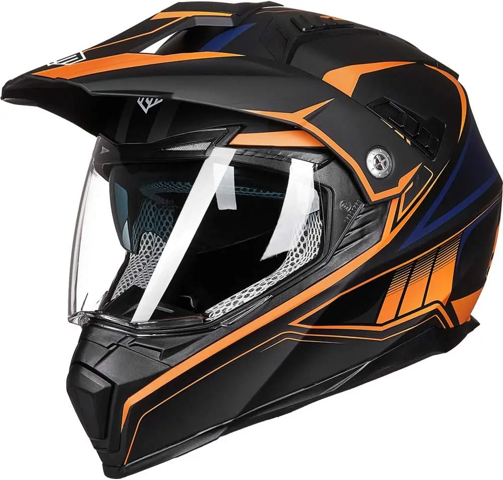 

Off Road Motorcycle Dual Sport Helmet Full Face Sun Visor Dirt Bike ATV Motocross Casco DOT Certified Model 606V