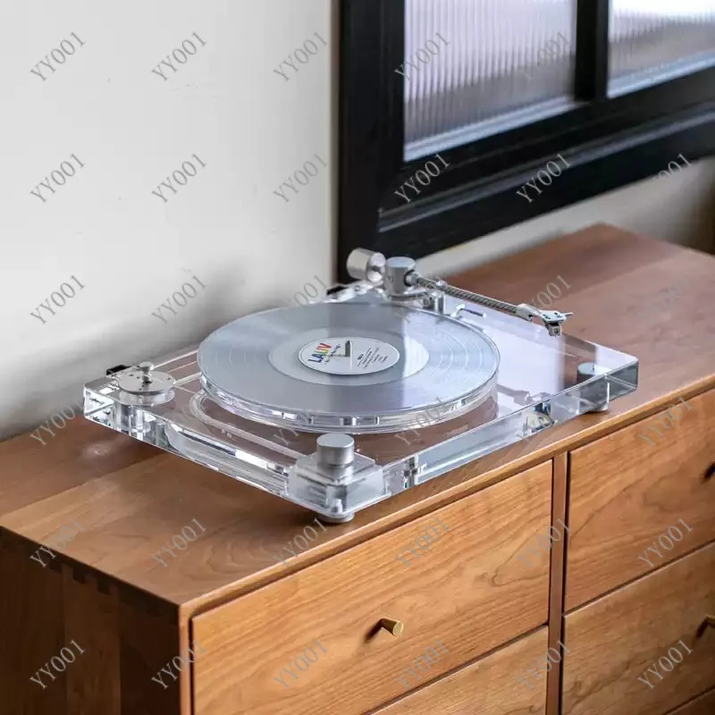 Transparent Vinyl Record Player LP Bluetooth Turntable Ideal Gift for Birthday & Valentine's Day