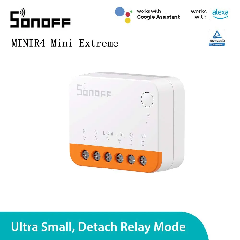 SONOFF MINIR4 WiFi Smart Switch 2 Way Control Mini Extreme Smart Home Relay Support R5 S MATE Voice for Alexa Alice Google Home