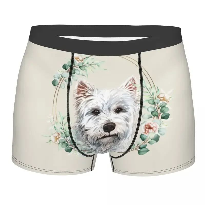 

Нижнее белье West Highland White Terrier Dog, Мужские дышащие трусы-боксеры с рисунком щенка, мягкие трусы для мужчин