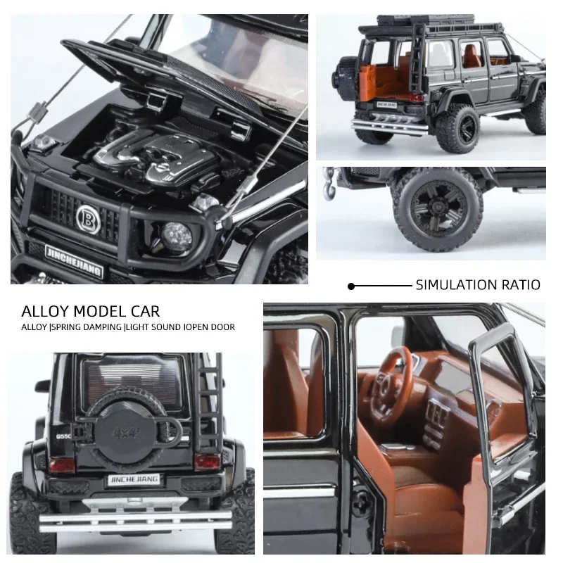 子供用鋳造合金車,メルセデスベンツ,ブラバス,g550,4x4,改良版,オフロードSUV,男の子への誕生日プレゼント,1:32