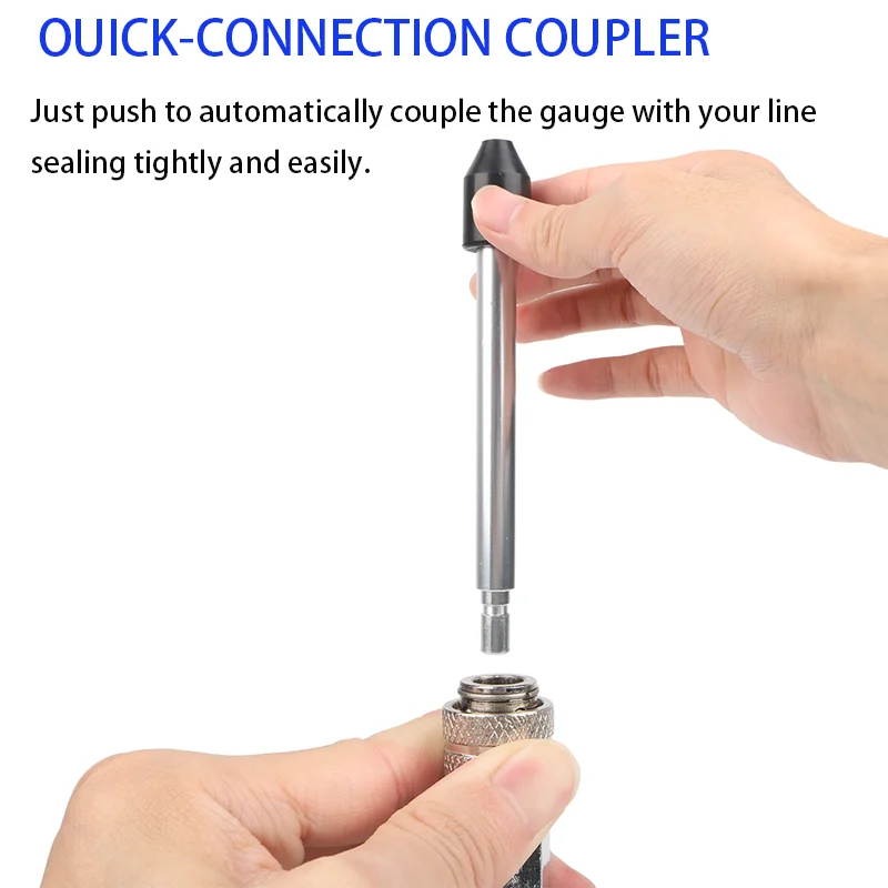 Kit profesional de probador de compresión de motor de gasolina, juego de herramientas de manómetro de cilindro de combustible de 0-300 PSI para motocicletas y coches