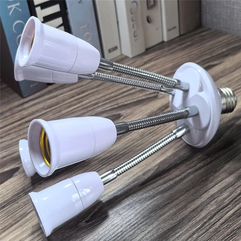 A88E-E27 Light Socket Splitter Adjustable Multi E27 Light Bulb Adapter Household Lamp Base Photography Adapter Converter