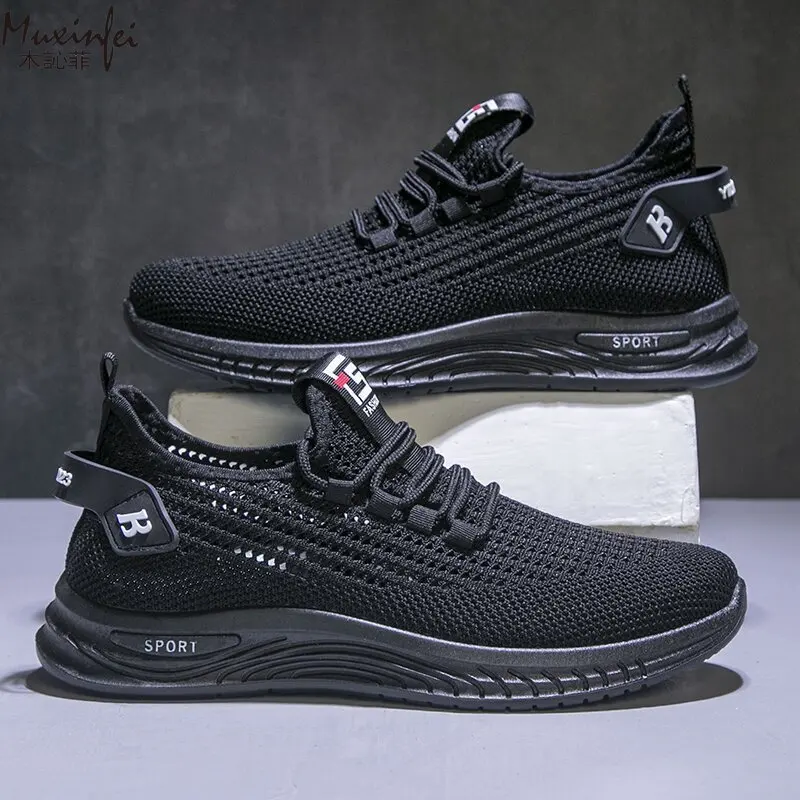 Men's Summer Casual Breathable Mesh Trendy Sports Shoes Soft Soled Non Slip Running Shoes Lightweight 39-45