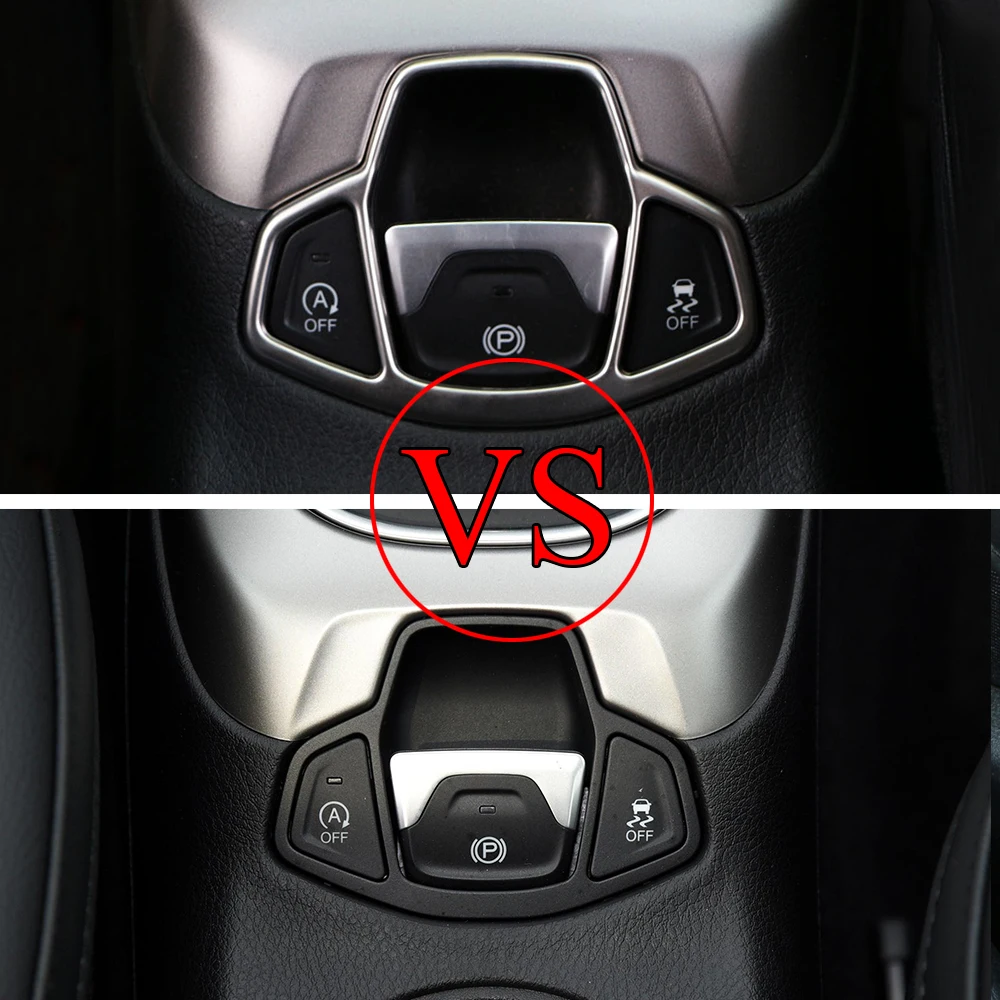 For Jeep Renegade BU 2015 - 2025 Compass 2018 - 2020 AT Hand Brake Button Cover Sticker Trim Decoration Interior Accessories