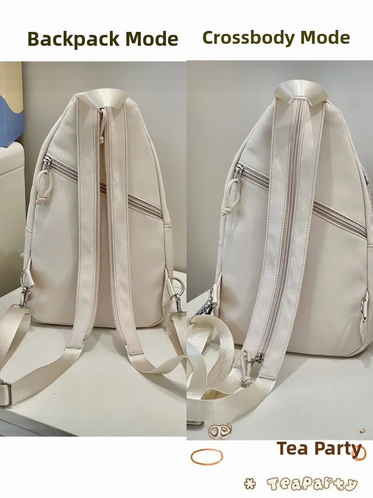 

Cute Girl Crossbody Bag Anime Con Barbecue Pain Paage Daily Student Soft Polyester Foldable Small Size Casual Purse