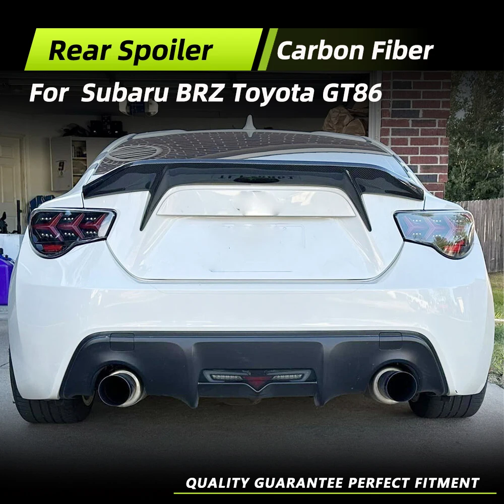 

Car Rear Trunk Racing Spoiler for Subaru BRZ Scion FRS Toyota FT86 GT86 2012-2020 Rear Wing Spoiler High Kick Lip Carbon Fiber