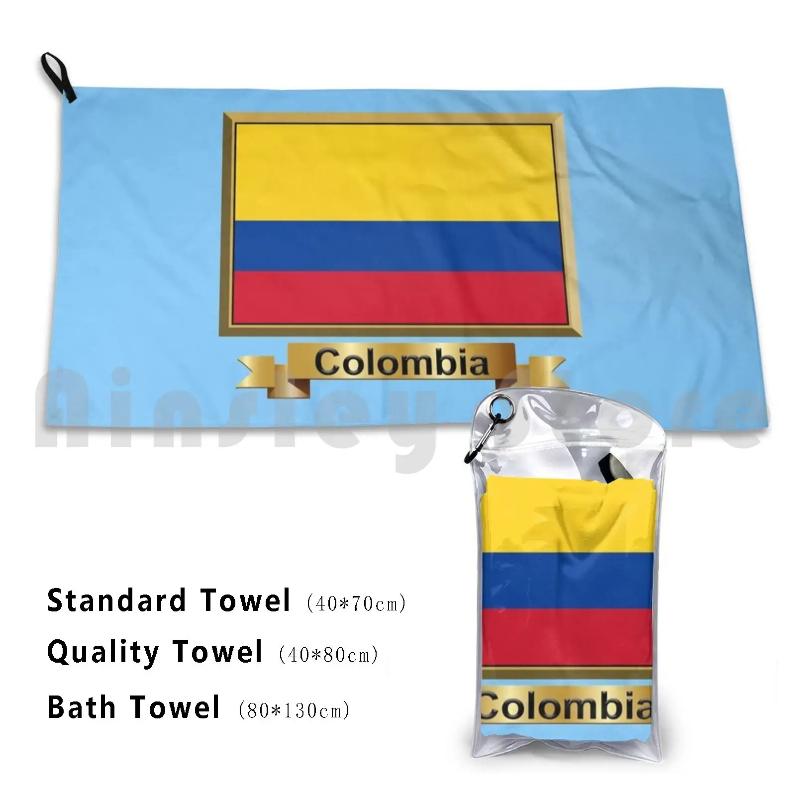 Colombia Flag Gifts , Stickers & Products ( N ) Custom Towel Bath Towel Flag Colombia Flag Of Colombia